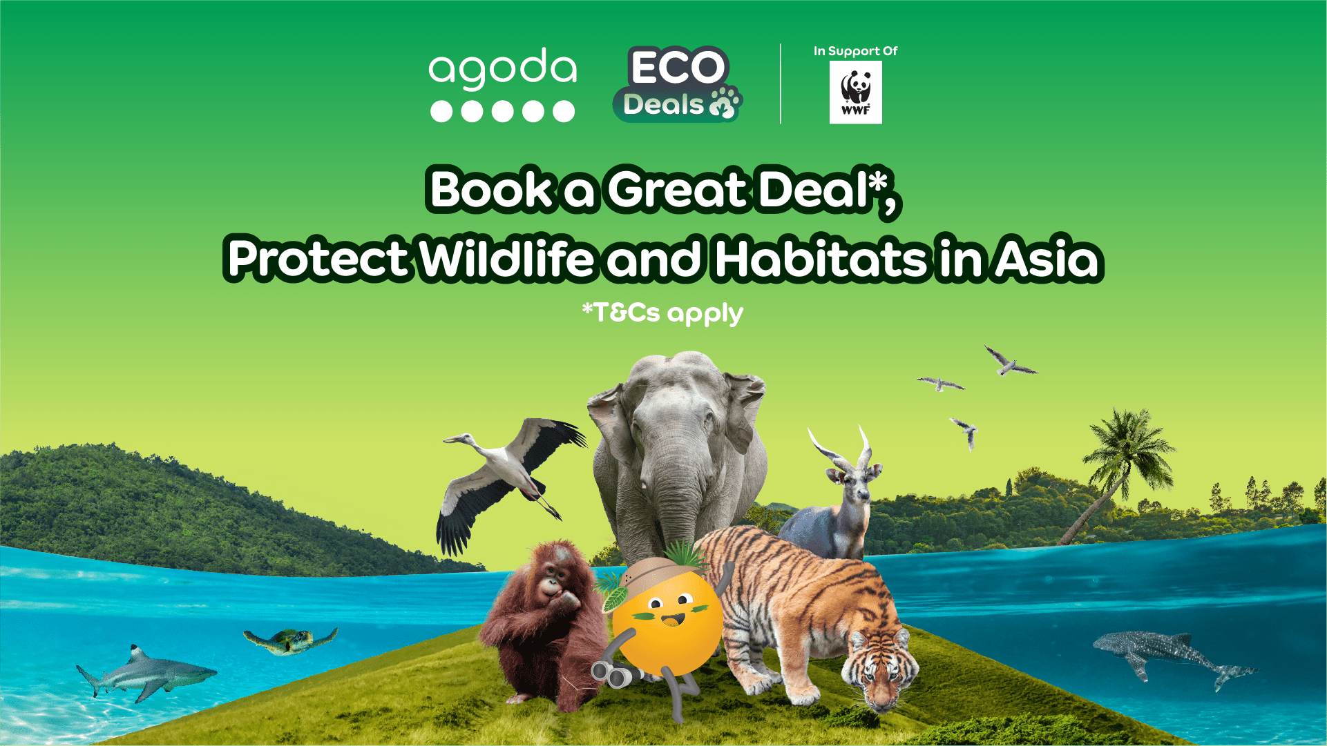 Agoda expands its Eco Deals program pledging up to $1.5 million to fund critical conservation projects across 10 Asian markets in partnership with WWF